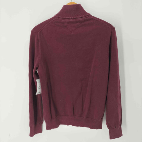 トミーヒルフィガー TOMMY HILFIGER ロゴ刺繍ジップアップニット メンズ import:S