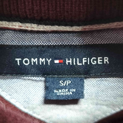 トミーヒルフィガー TOMMY HILFIGER ロゴ刺繍ジップアップニット メンズ import:S
