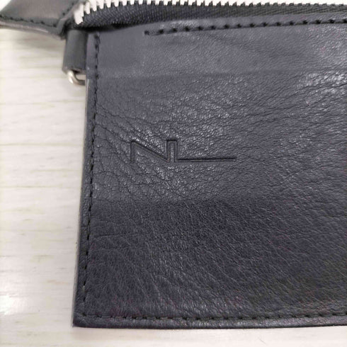 ニール NL Thin エンボスロゴ ラウンドジップレザーコインケース メンズ