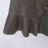 ザラ ZARA 裾フリルフェイクレザーワンピース レディース import:M