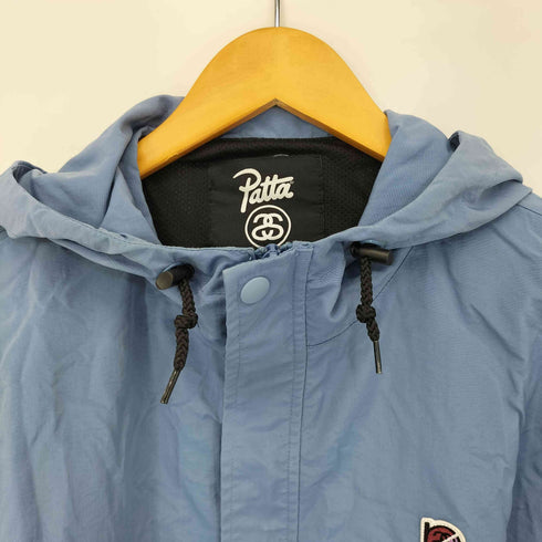 ステューシー Stussy トリコカラー ナイロンアノラックパーカー メンズ import:L