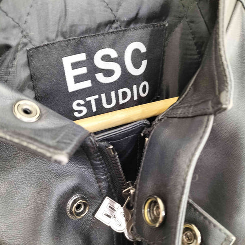 イーエスシーステュディオ ESC STUDIO 08 leather biker jacket メンズ