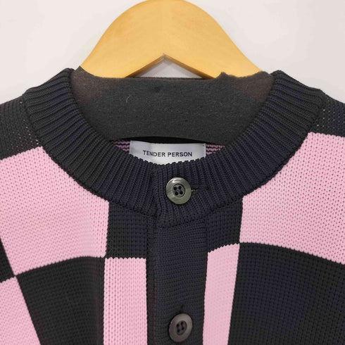 テンダーパーソン TENDER PERSON FLAG CHECK KNIT CARDIGAN レディース 00
