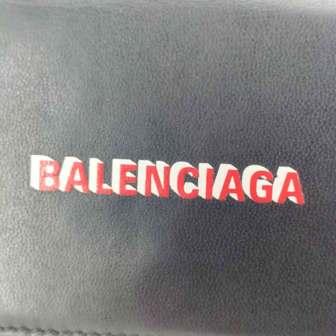 バレンシアガ BALENCIAGA ロゴプリント レーザー 3つ折り財布 レディース