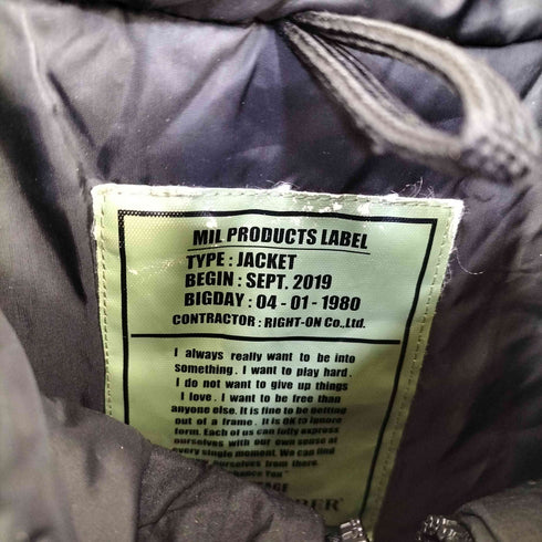 バックナンバー BACK NUMBER ミリタリーフードジャケット メンズ JPN:XL