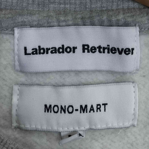 モノマート MONO-MART Labrador Retriever ラブラドールレトリバー ドッグ プリント 刺繍 クルーネックスウェット メンズ JPN:M