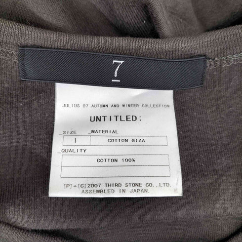 セブンユリウス _7 JULIUS 07AW COTTON GIZA メンズ JPN:1