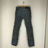 セブンユリウス _7 JULIUS 10AW アークドデニムパンツ クラッシュ加工 ボタンフライスキニーパンツ メンズ JPN:1