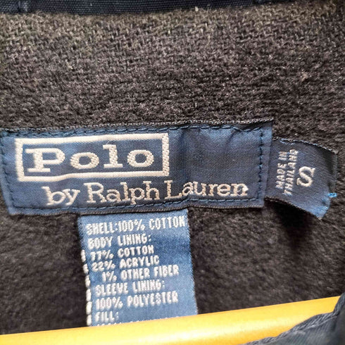 ポロバイラルフローレン Polo by RALPH LAUREN 90S 裏地フリース 比翼 ジップアップ ハンティング ジャケット メンズ import:S