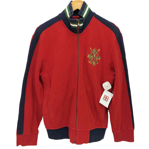 ポロバイラルフローレン Polo by RALPH LAUREN FINEST NEW YORK エンブレム 刺繍 フルジップ サイドライン トラックジャケット メンズ import:S