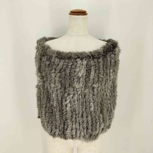 イヴサロモン YVES SALOMON ラビットファー スヌード レディース FREE