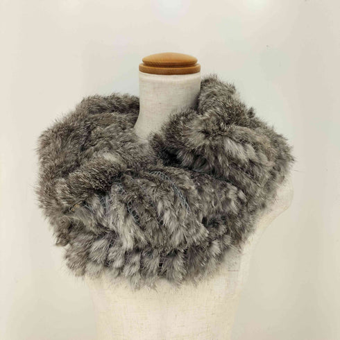 イヴサロモン YVES SALOMON ラビットファー スヌード レディース FREE