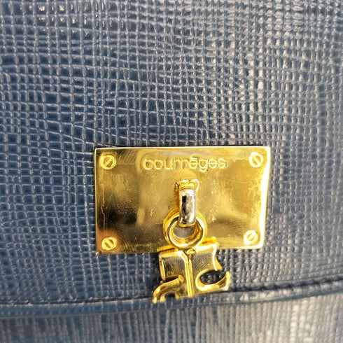クレージュ courreges VINTAGE 2way レザー ショルダーバック レディース