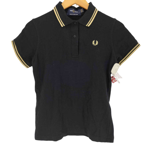 フレッドペリー FRED PERRY 英国製 ロゴ 刺繍 S/S ポロシャツ レディース UK:10