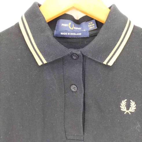 フレッドペリー FRED PERRY 英国製 ロゴ 刺繍 S/S ポロシャツ レディース UK:10