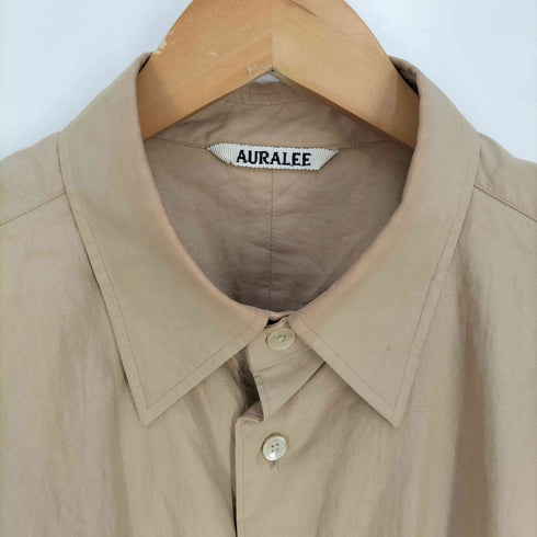 オーラリー AURALEE WASHED FINX TWILL SHIRT ウォッシュド フィンクス ツイル シャツ メンズ JPN:4