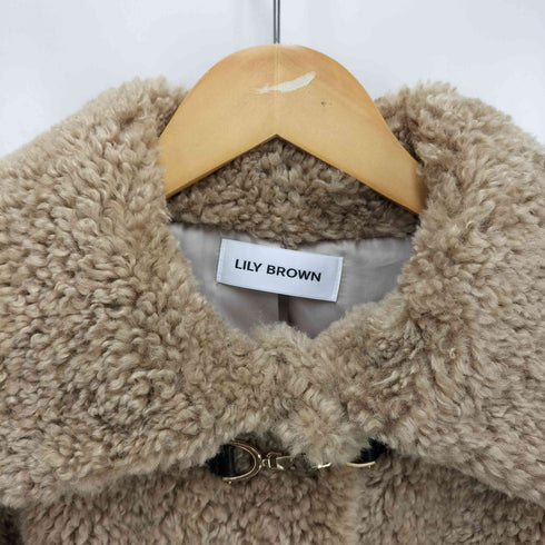 リリーブラウン Lily Brown 24AW バリエファーコート クロップド ボア ジャケット レディース ONE SIZE