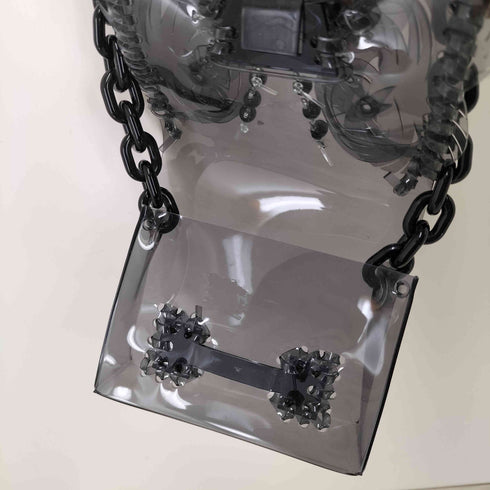 マメクロゴウチ Mame Kurogouchi Transparent Sculptural Mini Chain Bag PVC チェーン ハンド ミニ ショルダー バッグ レディース