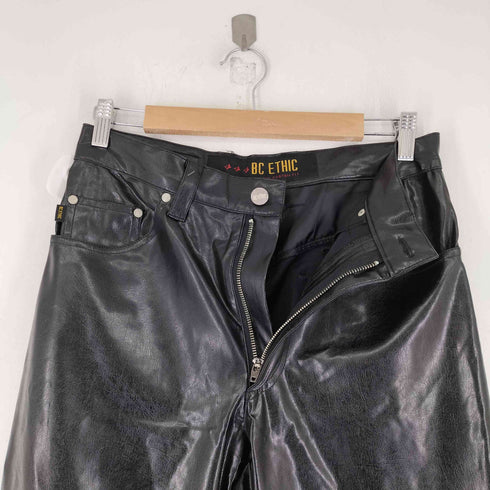 BC ETHIC PUレザー ストレートパンツ メンズ 30