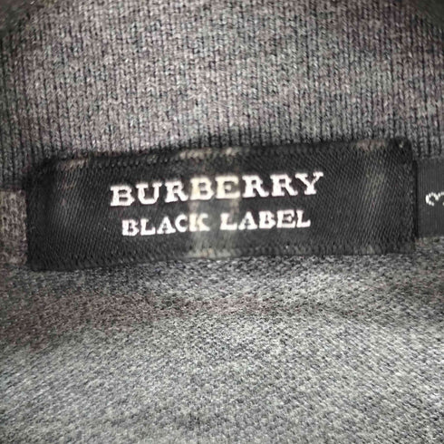 バーバリーブラックレーベル BURBERRY BLACK LABEL ロゴ刺繍 ショルダーワッペンポロシャツ メンズ JPN:3