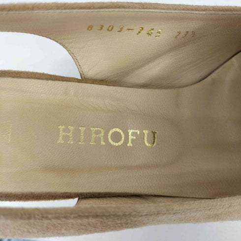 ヒロフ HIROFU バックベルト スエード ヒールローファー レディース JPN:23.5