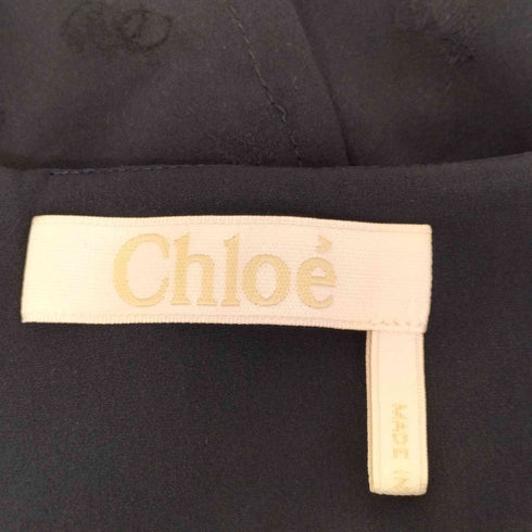 クロエ Chloe フロントボタン ホース柄 サテンスカート レディース EUR:36