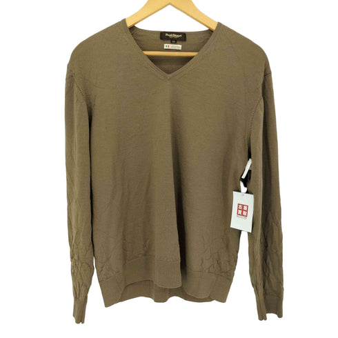 ポールスチュアート Paul Stuart MADE IN ITALY ウールVネックニット メンズ LL