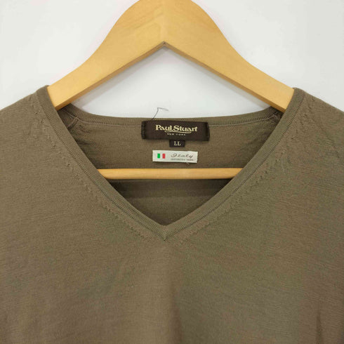 ポールスチュアート Paul Stuart MADE IN ITALY ウールVネックニット メンズ LL