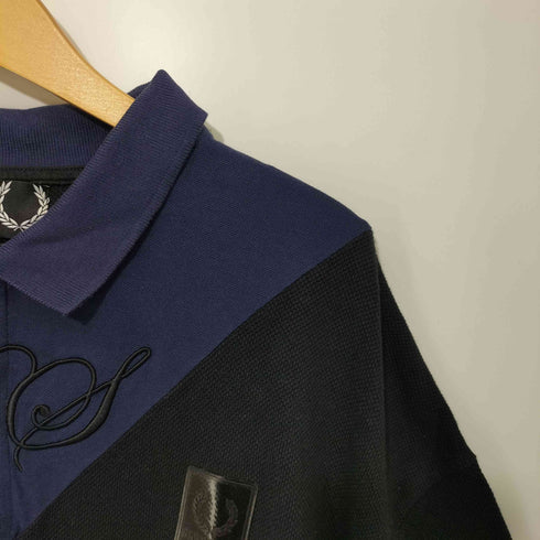 ラフシモンズ RAF SIMONS 刺繍デザイン鹿の子ポロシャツ メンズ 42