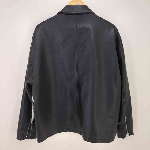 WONDER WONDER Synthetic Leather Lose Jacket シンセティック レザー ルーズ ジャケット フェイクレザー メンズ JPN:M