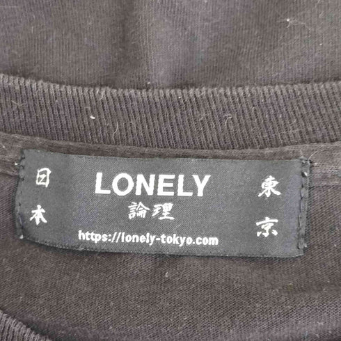 ロンリー LONELY 論理 プリントクルーネック メンズ