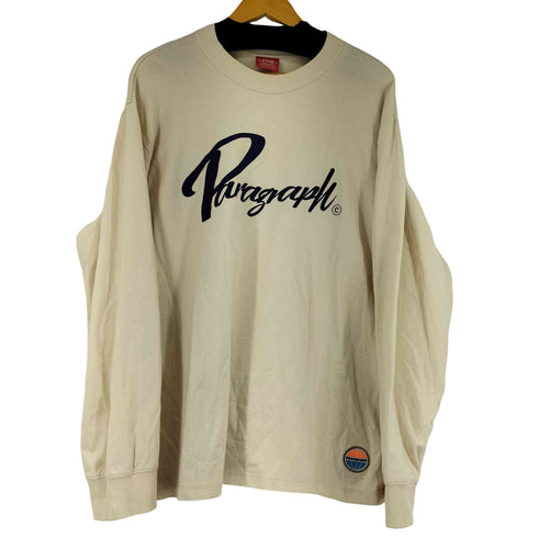 パラグラフ PARAGRAPH ロゴプリント L/S クルーネック Tシャツ メンズ