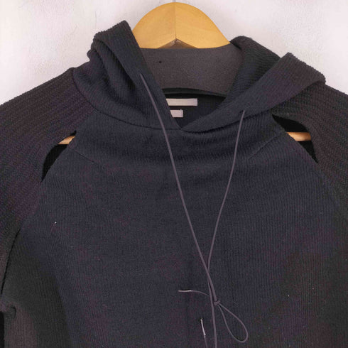 TYPE SERVICE Knitted Side Slit Hoodie レディース