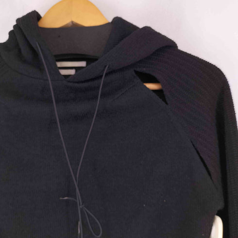 TYPE SERVICE Knitted Side Slit Hoodie レディース