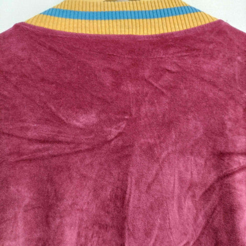ショット Schott ロゴ刺繍 マルチカラー ベロア トラックジャケット メンズ import:L