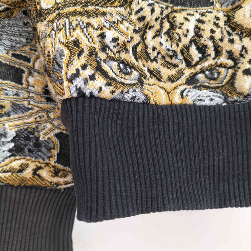 ザラ ZARA 虎柄 ジャガード クルーネックスウェット メンズ import:XL