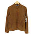 ザラ ZARA 山羊革 スエード シングルライダースジャケット メンズ import:M