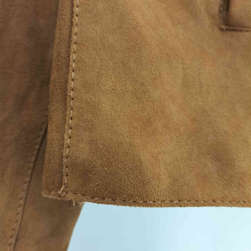 ザラ ZARA 山羊革 スエード シングルライダースジャケット メンズ import:M