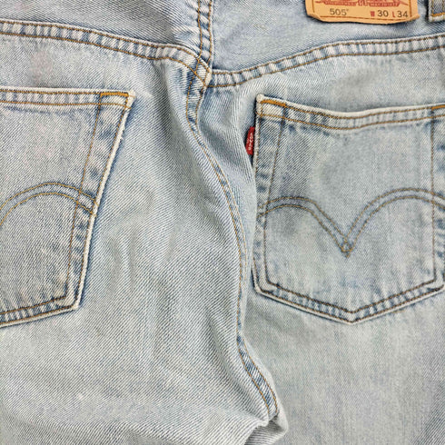 リーバイス Levis 90S エジプト製 REGULAR FIT ボタン裏436 刻印 505 ストレート デニムパンツ カットオフ メンズ W30L34