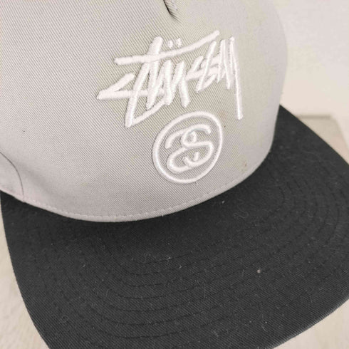ステューシー Stussy シャネルロゴ 刺繍 バイカラー 6パネル ベースボールキャップ メンズ