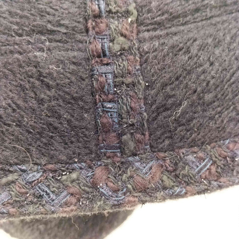 ランバンオンブルー LANVIN en Bleu ロゴ刺繍 ウール混 バケット ハット レディース