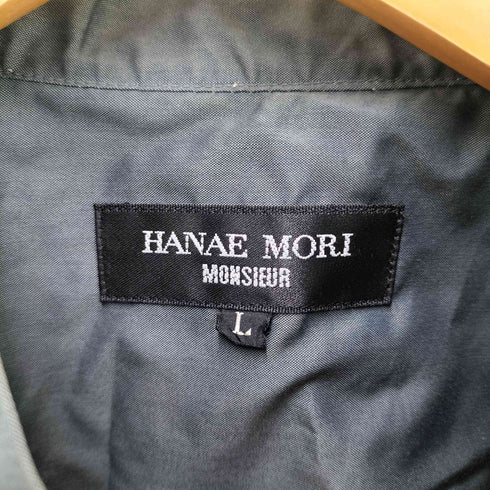 ハナエモリ HANAE MORI MONSIEUR ポリコットン バンドカラー L/S シャツ メンズ JPN:L