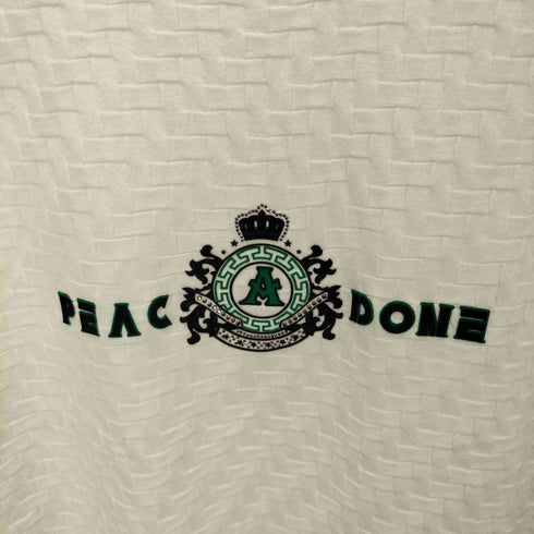 PEAC A DONE エンブレム ラバー プリント 凹凸 クルーネック Tシャツ メンズ