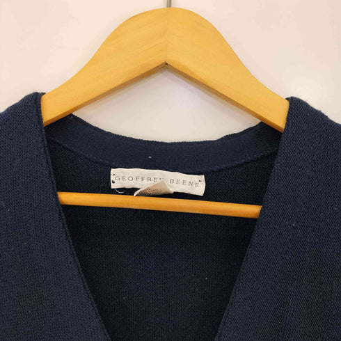 ジェフリービーン GEOFFREY BEENE USA製 ロゴ刺繍 アクリルカーディガン メンズ import:XL
