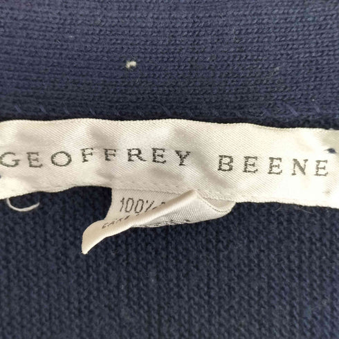 ジェフリービーン GEOFFREY BEENE USA製 ロゴ刺繍 アクリルカーディガン メンズ import:XL