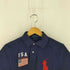 ポロラルフローレン POLO RALPH LAUREN CUSTOM SLIM FIT ビッグポニー刺繍 星条旗ポロシャツ メンズ import:S