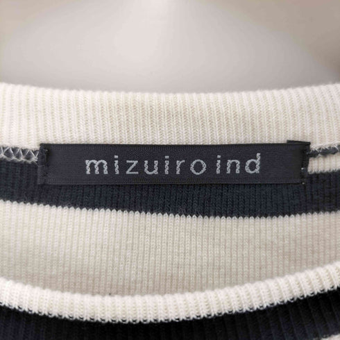 ミズイロインド mizuiro ind ボーダーロングプルオーバー レディース FREE