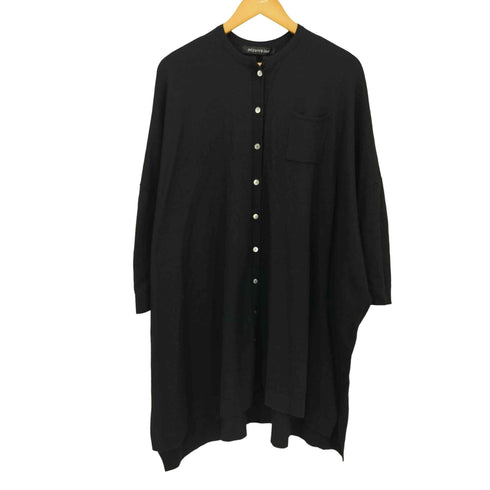 ミズイロインド mizuiro ind 22AW Knitted Stand Collar Shirt OP ニット スタンド カラー シャツ ワンピース レディース