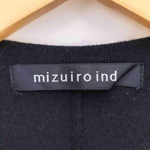 ミズイロインド mizuiro ind 22AW Knitted Stand Collar Shirt OP ニット スタンド カラー シャツ ワンピース レディース