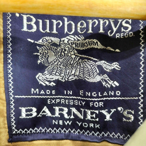 バーバリーズ BURBERRYS 80s 英国製 BARNEY'S 一枚袖 ライナー付き 襟レイヤード ノヴァチェックトレンチコート レディース 34